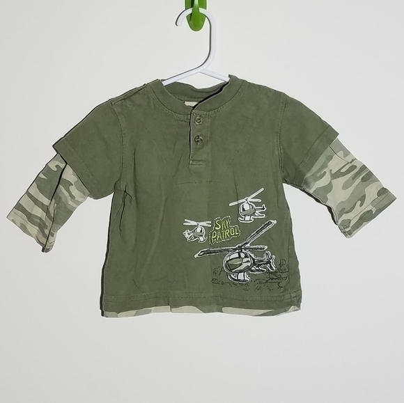 Faded Glory Helicopter Camouflage Layer Shirt 12m - Picture 1 of 5